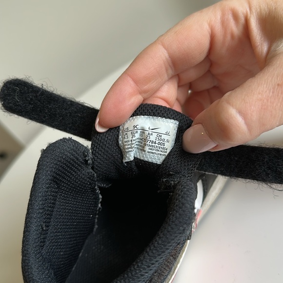 Nike Court Borough Mid 2 Black/Sunset Pulse/White 9C - Picture 7 of 16